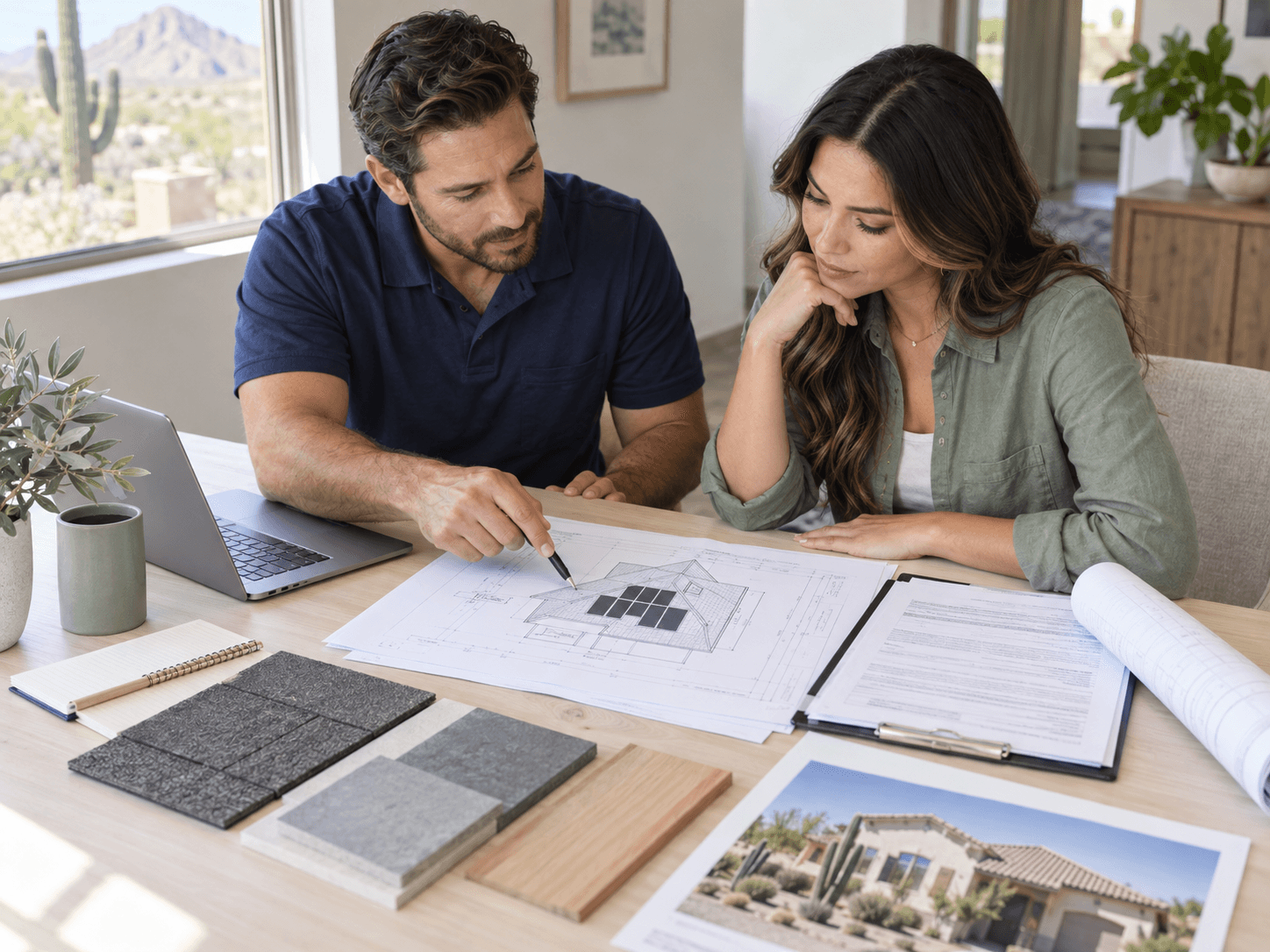 Solar plans and project details prepared for a home